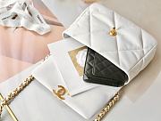 Chanel 19 Flap Bag Lambskin In White size 30cm - 2