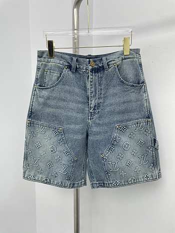 Louis Vuitton Denim Carpenter Shorts Blue 