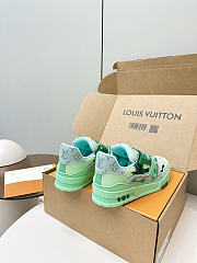 Louis Vuitton LV Trainer Green Bleached Monogram Denim - 4