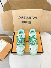 Louis Vuitton LV Trainer Green Bleached Monogram Denim - 3