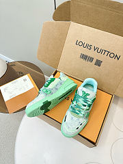 Louis Vuitton LV Trainer Green Bleached Monogram Denim - 2