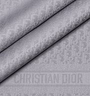Dior Oblique Shawl Gray Wool, Silk and Cashmere scarf - size 140 x 142 cm - 2