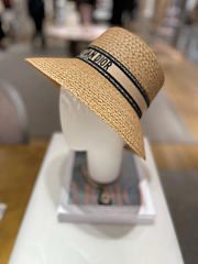 DIOR New Paper Woven Hat with Embroidered Logo - 6