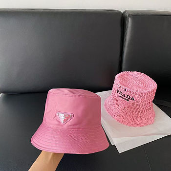 Prada bucket pink hat 