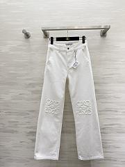 Anagram baggy jeans in denim White - LOEWE APAC  - 5