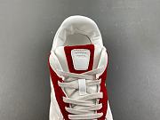 Bottega Veneta off-white and red suede sneaker - 3