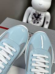 Light Blue Prada America's Cup biker fabric sneakers - 4