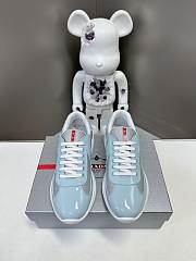 Light Blue Prada America's Cup biker fabric sneakers - 6