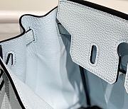 Hermès Birkin 30 Bag – Bleu Hydra Togo Leather with Palladium Hardware - 6
