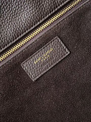 YSL LE 5 À 7 BEA in grained leather in Brown size 28-47×23×13cm - 2