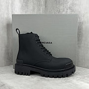 Balenciaga Strike Leather Combat Boot black - 1