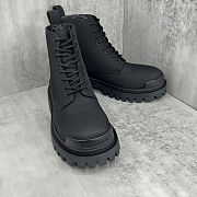 Balenciaga Strike Leather Combat Boot black - 5