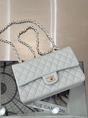Chanel classic flap bag – light blue size 25cm  - 2