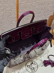 Hermès Birkin 25 – N5 Cassis Niloticus Crocodile - 6