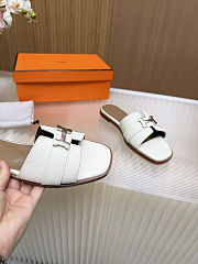 Hermes Women Giulia Sandal white - 5