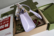 Gucci Diana  Leather Tote Bag in Purple size 20x16x10cm - 5