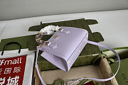 Gucci Diana  Leather Tote Bag in Purple size 20x16x10cm - 3