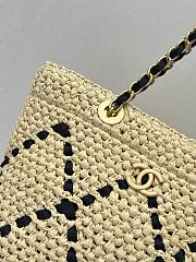 Chanel Coco Beach quilted straw tote size 26 × 54 × 18 cm - 6