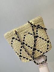 Chanel Coco Beach quilted straw tote size 26 × 54 × 18 cm - 2