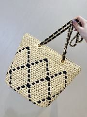 Chanel Coco Beach quilted straw tote size 26 × 54 × 18 cm - 3