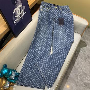  Louis Vuitton Monogram Flared Jeans
