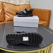 Prada Black Prax Mesh Fabric And Leather Loafers - 6