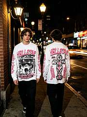 Buy Hellstar Pixel Long-Sleeve Tee 'White'  - 4