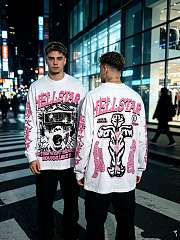 Buy Hellstar Pixel Long-Sleeve Tee 'White'  - 3
